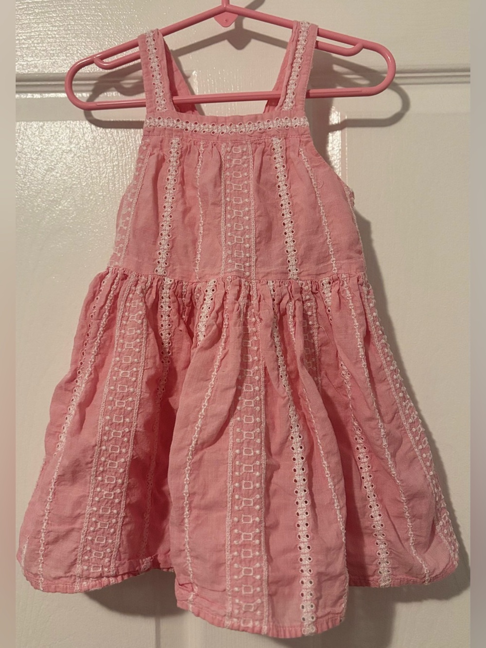 EUC Cat & Jack Light Pink Eyelet Toddler Sundress